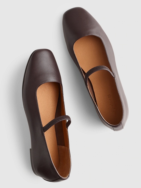 Madewell Shoes - Madewell The Greta Mary Jane Flats Coffee Bean Brown Leather Size 7.5